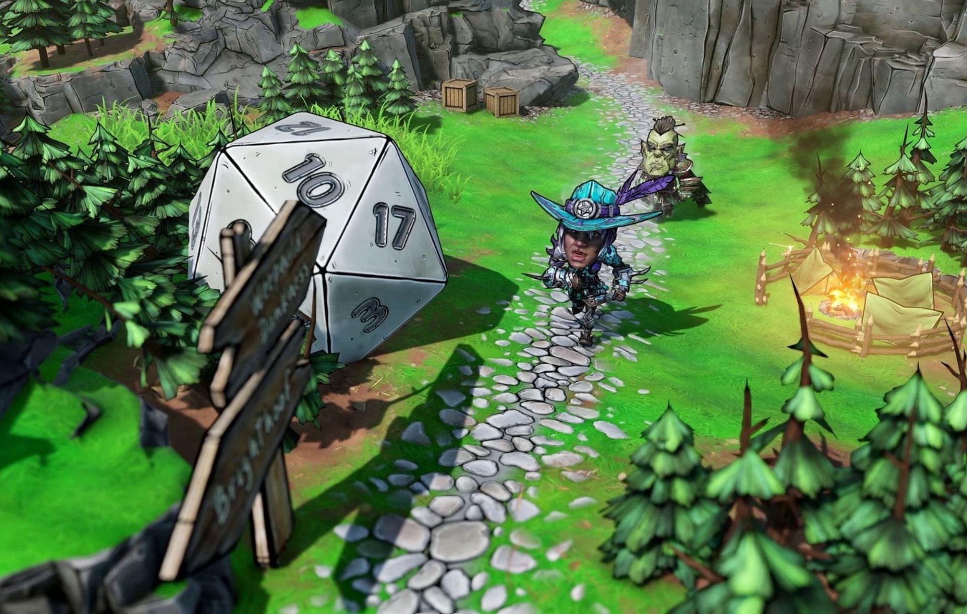 Players can work with their friends to complete all of the quests in the main story as well as side-quests (Image via Gearbox Software)